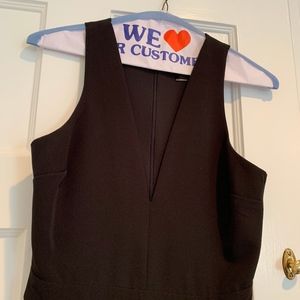 Aqua V-Neck Dress in Black